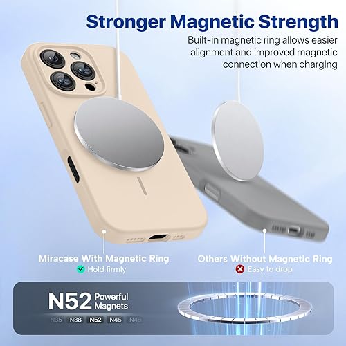 Miniatura 1510 de Miracase Funda diseñada para iPhone 13 Pro Max con protector de pantalla, [forro de microfibra suave antiarañazos], funda protectora de silicona