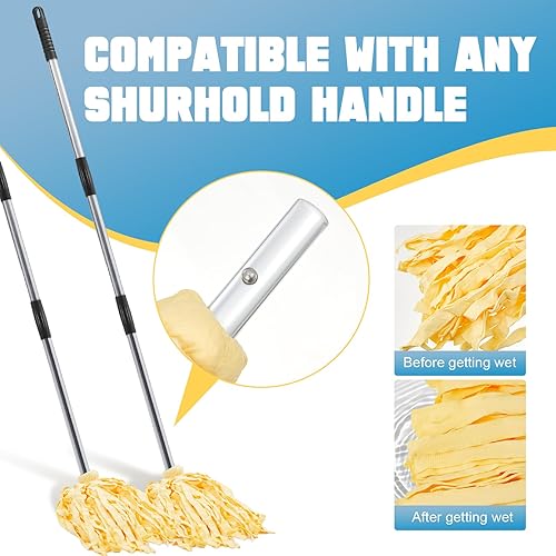 Miniatura 3 de 2 piezas de trapeador de gamuza sintética absorbente, cabezal de trapeador de secado para automóvil, barco, trapeador sediento para limpieza de