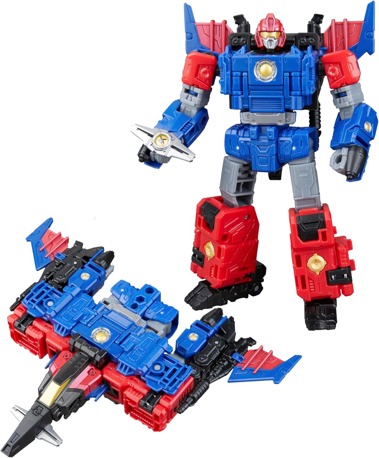 Transformers Age of the Primes Nexus Prime Voyager Class 6.25-Inch Action Figure - Converts to Jet Tank, Combines with Silverbolt