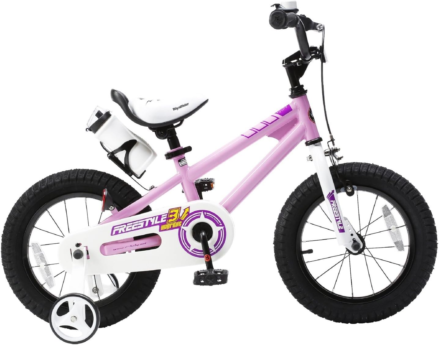 Royalbaby Kids Bike Boys Girls Freestyle Bicycle 12 14 16 Inch with Training Wheels, 16 18 20 with Kickstand Child's Bike, Blue Red White Pink Green Orange