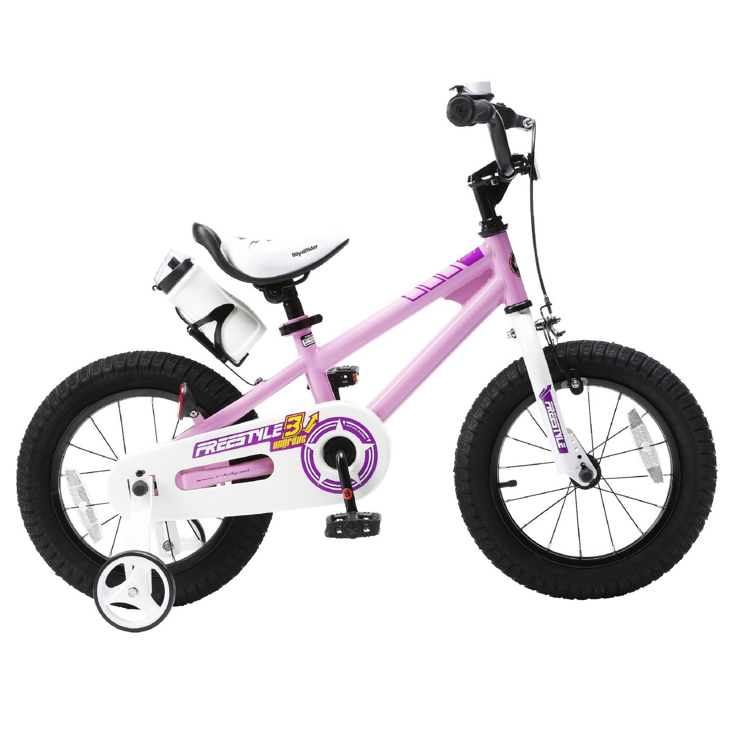 Royalbaby Kids Bike Boys Girls Freestyle Bicycle 12 14 16 Inch with Training Wheels, 16 18 20 with Kickstand Child's Bike, Blue Red White Pink Green Orange