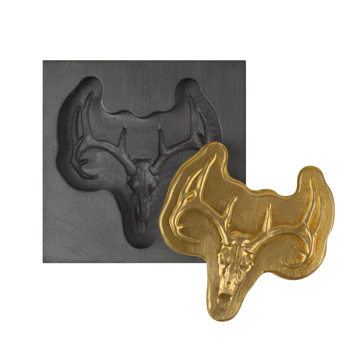 Skull 3D Graphite Ingot Mold For Gold Silver Copper Tin Melting Casting Refining
