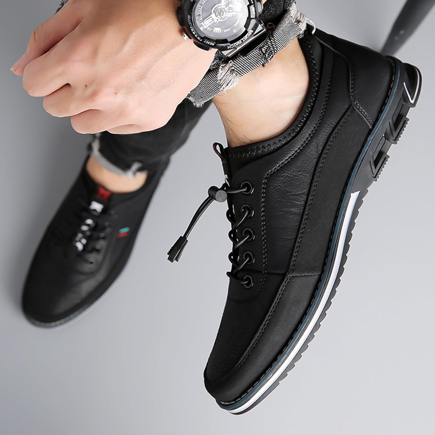 Men's Modern Oxford Leather Fashion Sneakers Daily Walking Shoes Casual Boat Party Prom Dress Shoes Size 7-15