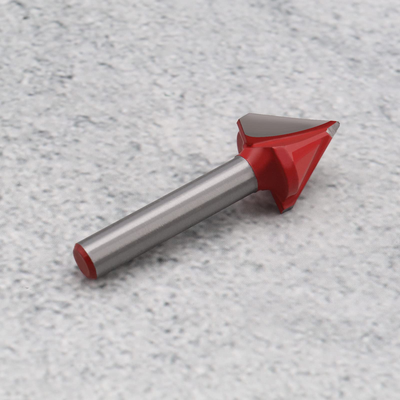 Set di punte per fresa con gambo da 3 pezzi da 6 mm, set di utensili per fresa per lavorazione del legno in carburo per incisione di scritte e insegne