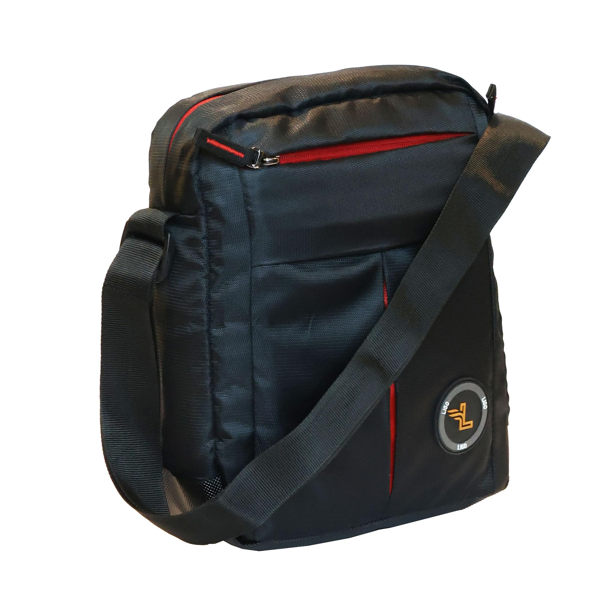 ligo Dobby Side Messenger Sling Bag for Travel, Outdoor, Office, Shoulder Bag with 3 Zipper Pocket Business Messenger Bag for Men and Women-picture-42