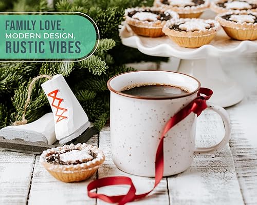 Miniatura 7 de Comfify Speckled Campfire Style Tazas Juego de 6 14 onzas Colores acogedores Tazas de café Tazas de café Tazas de café Cerámica Esmalte Uso