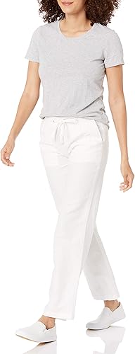 Miniatura 5 de Tienda Essentials Pantalón para mujer de mezcla de lino con cordón y ajuste relajado de pierna ancha (disponible en tallas grandes)