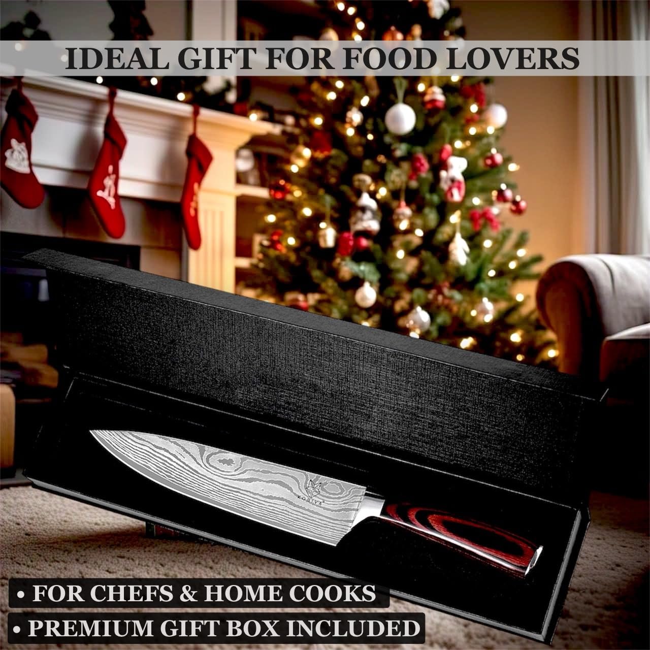 8in Japanese Chef Knife, High Carbon Stainless Steel Kitchen Knife — Amazon image 3