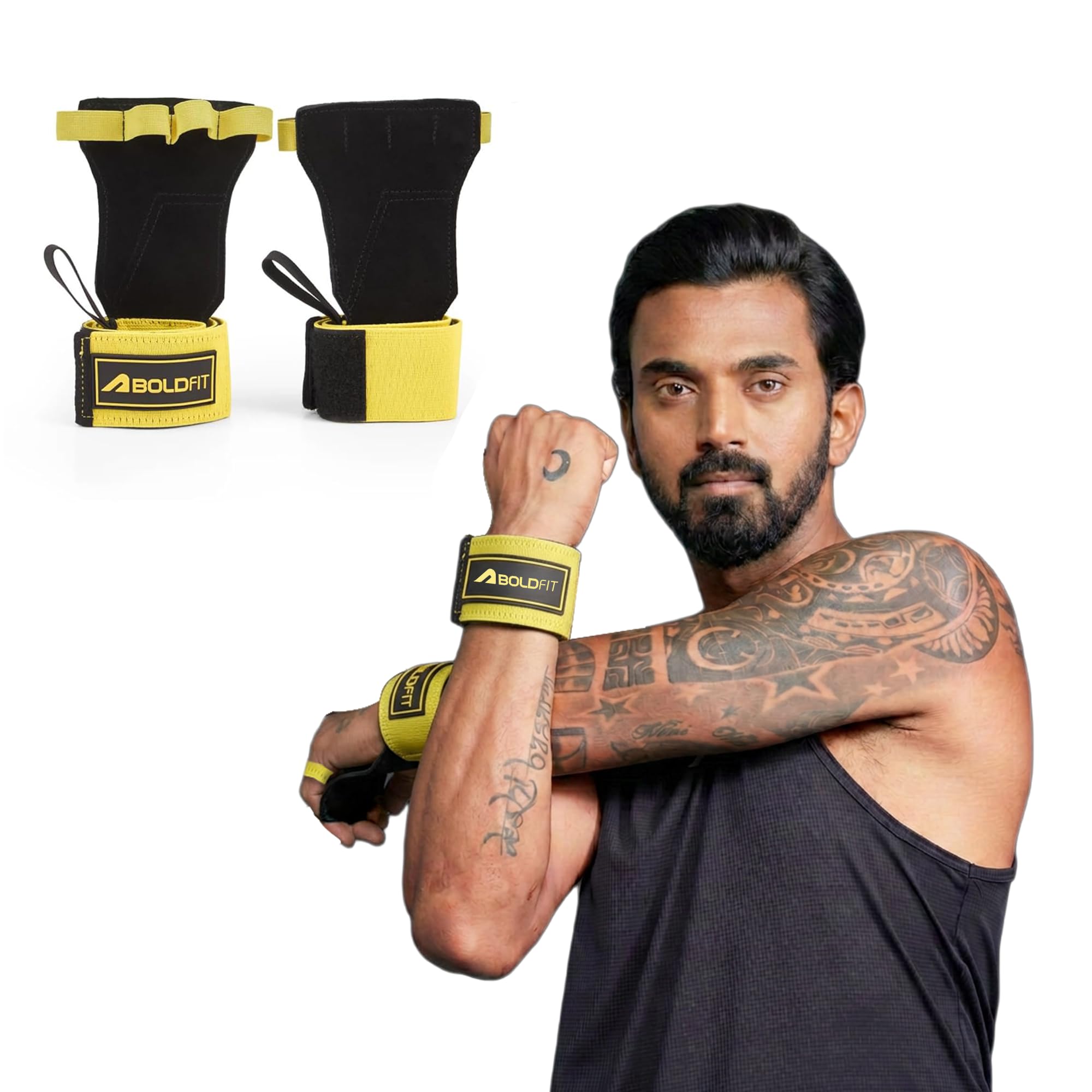 Boldfit Gym Hand Grip & Wrist Strap for Gym Workout Premium Lifting Straps for Weight Lifting, Deadlift Strap & Wrist Support for Men & Women, Gym Accessories for Men Workout, GripBold S-image-7