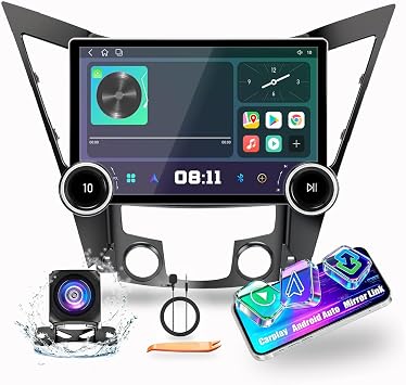 for Hyundai Sonata 2011-2014 Dual Display Knobs CarPlay/Android Auto Autoradio AM/FM Radio Car Navigation Stereo Player GPS 11.8" QLED Touch Screen WiFi 2 Din Headunit Tablet Octa Core 6G+128G