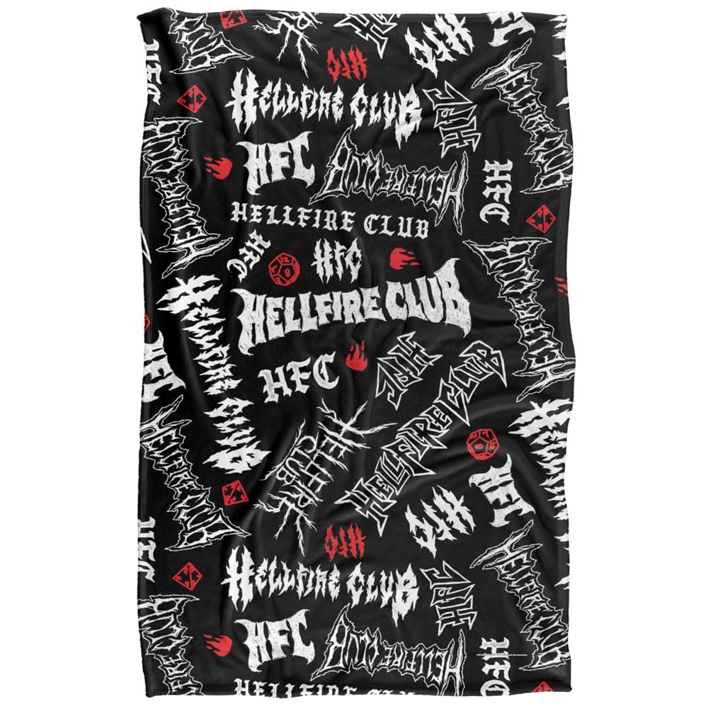 Plaid Stranger Things Hellfire Club pour Soirée Série Cocooning