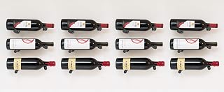 VintageView Vino Series-Vino Pins 12 Bottle Wall Mounted Wine Bottle Rack (Anodized Black) Stylish Modern Wine Storage with Label Forward Design