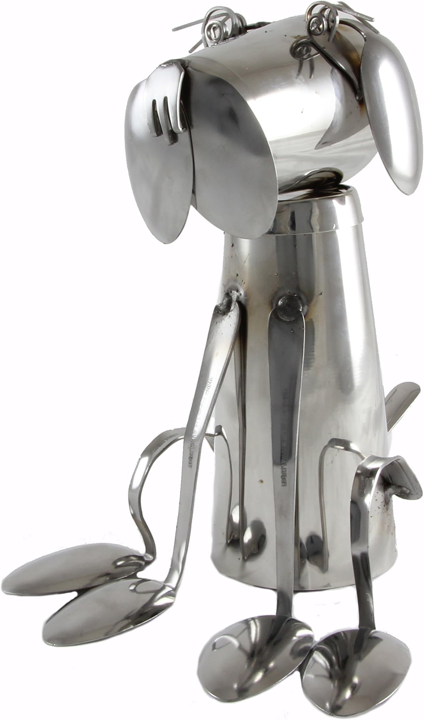 G02 Stainless Steel Fork and Spoon Dog Sculpture