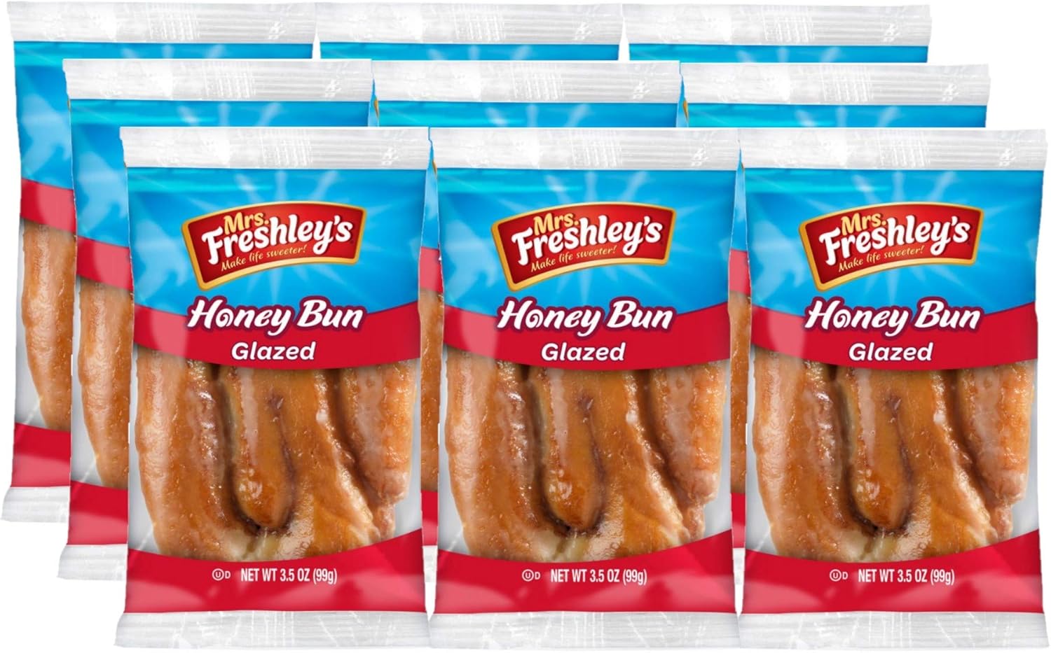 Mrs. Freshley’s Jumbo Honey Buns (Pack of 9)