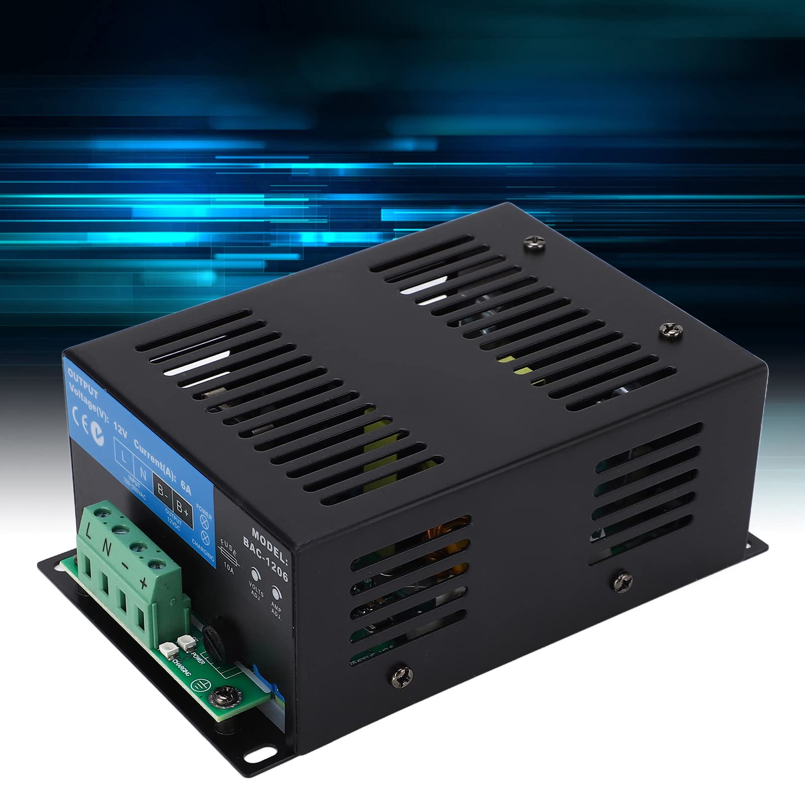 Caricatore generatore DC12V Caricabatteria intelligente a 2 fasi per generatori con tensione regolabile e display a LED