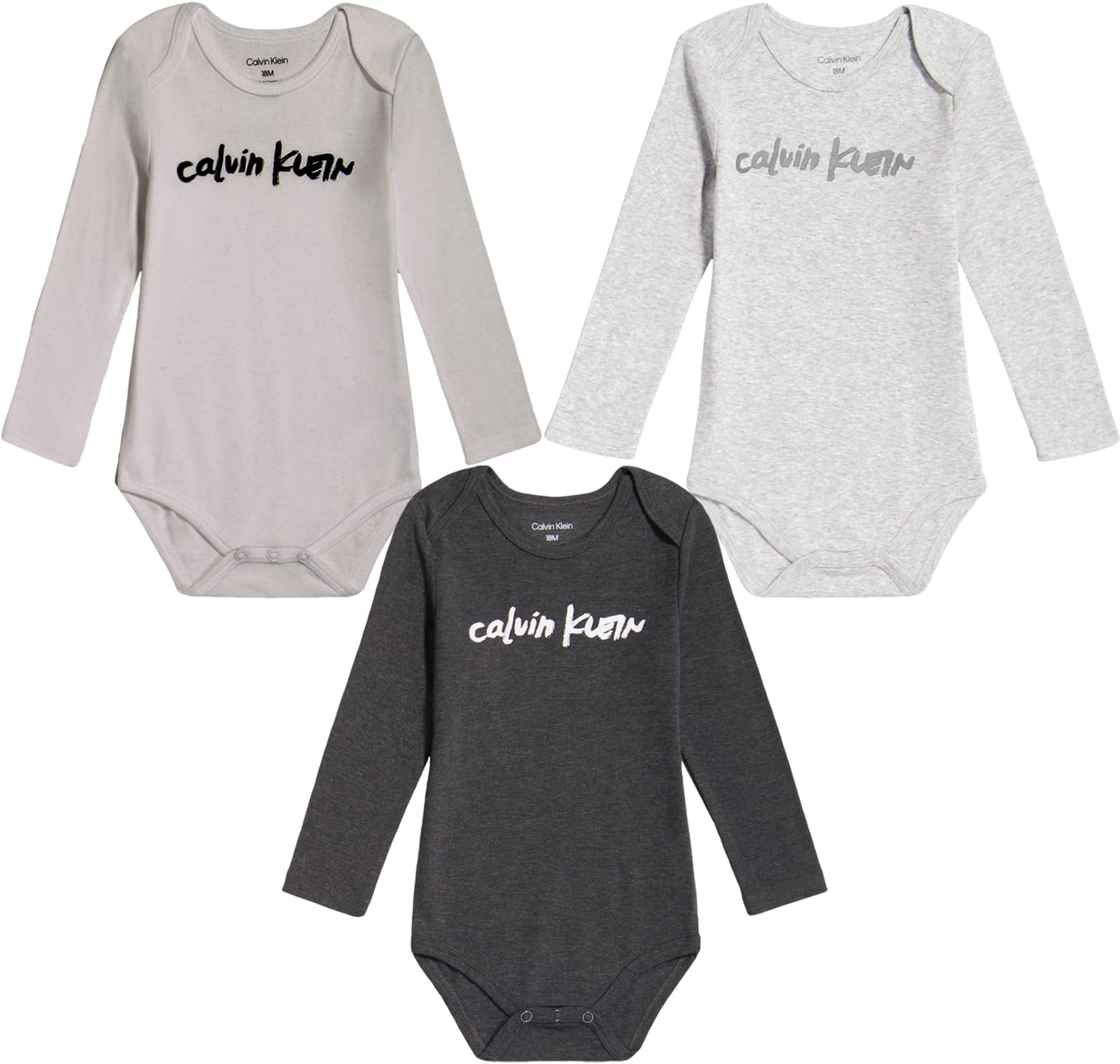 Calvin Kleinbaby-girls 3 Pieces Pack Bodysuit Baby and Toddler Layette Set