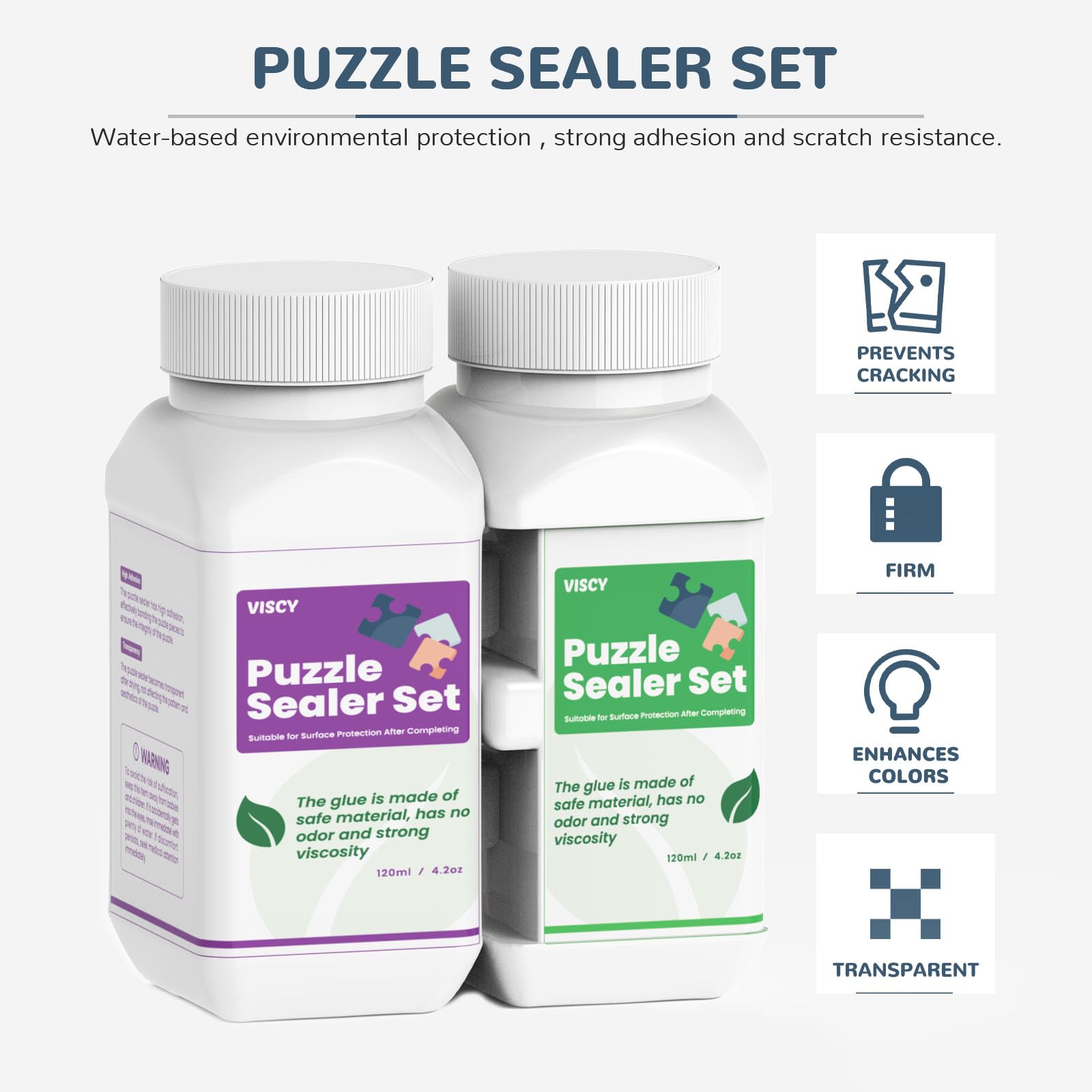 Kit d'économie de puzzle transparent de 200 ml avec applicateur de précision, séchage rapide, non toxique, soluble dans l'eau, pour puzzles jusqu'à 5