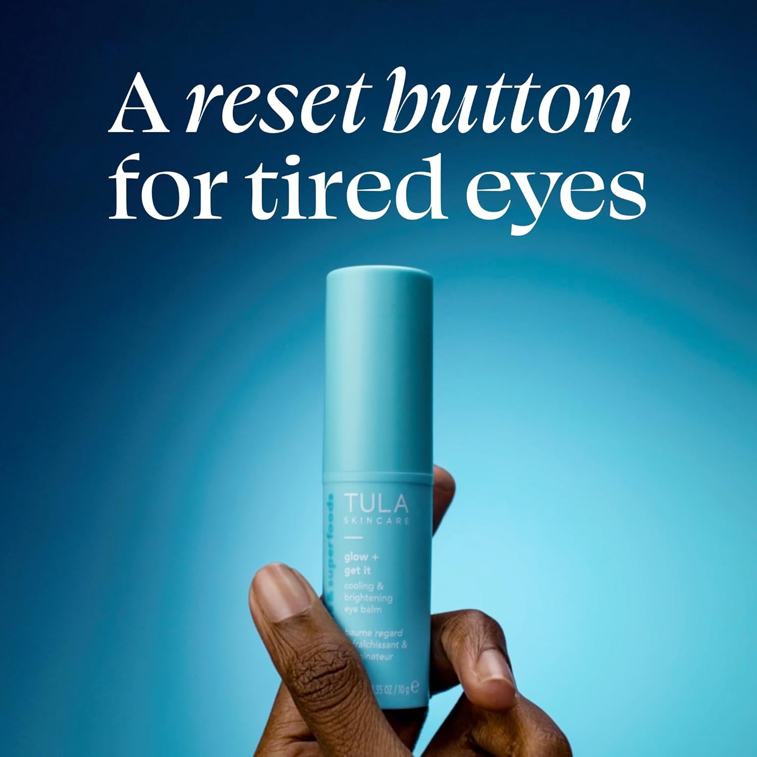 TULA Skin Care Spresso Energizing Eye Balm - Energizing & Hydrating Caffeine Under Eye Treatment for Dark Circles, Portable and Perfect to Use On-the-go, 0.35 oz.