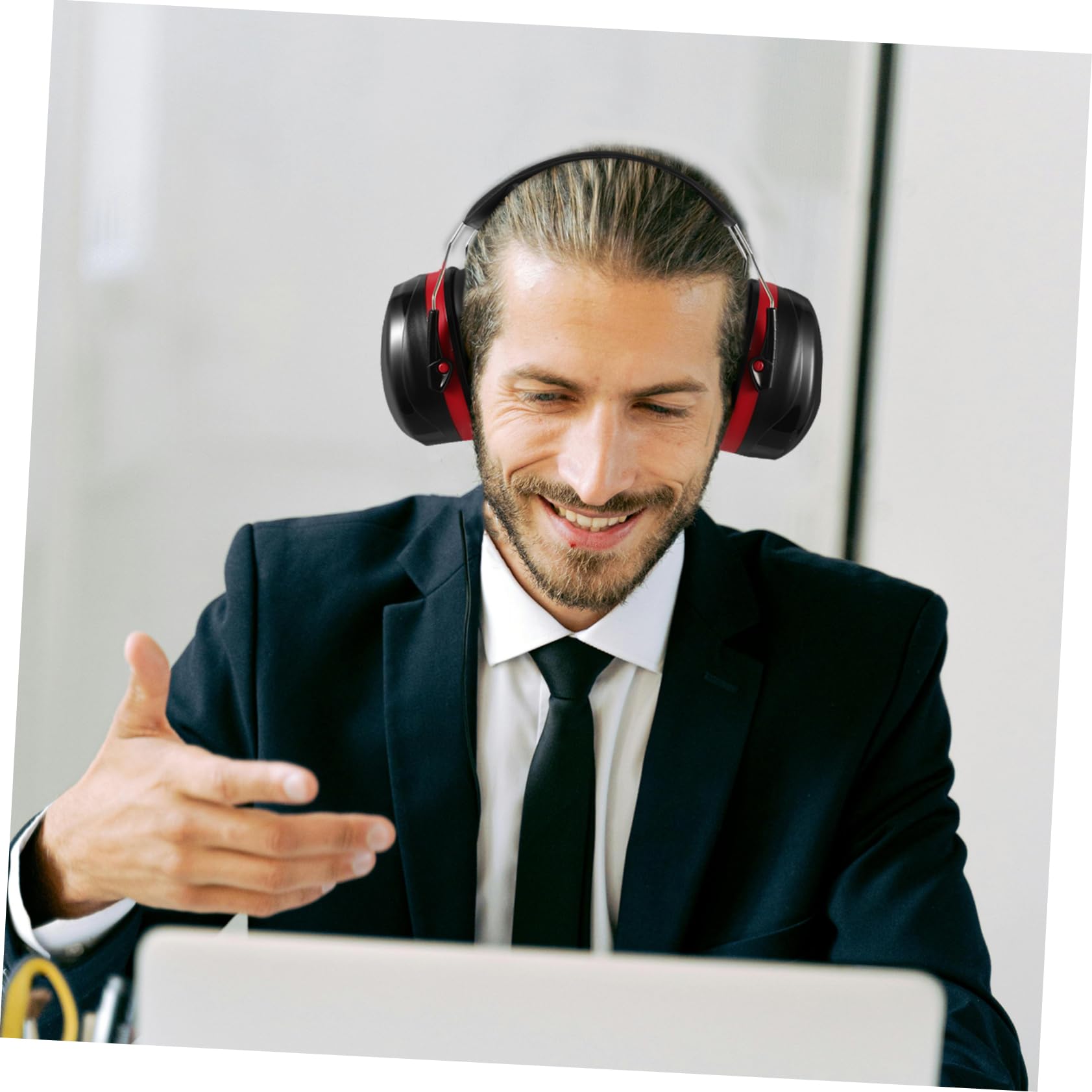 4 Piezas Auriculares Antiruido Ajustables Protección y Ambientes Ruidosos Earmuffs de Reducción de Ruido Estudio y Material Seguro y Cómodo