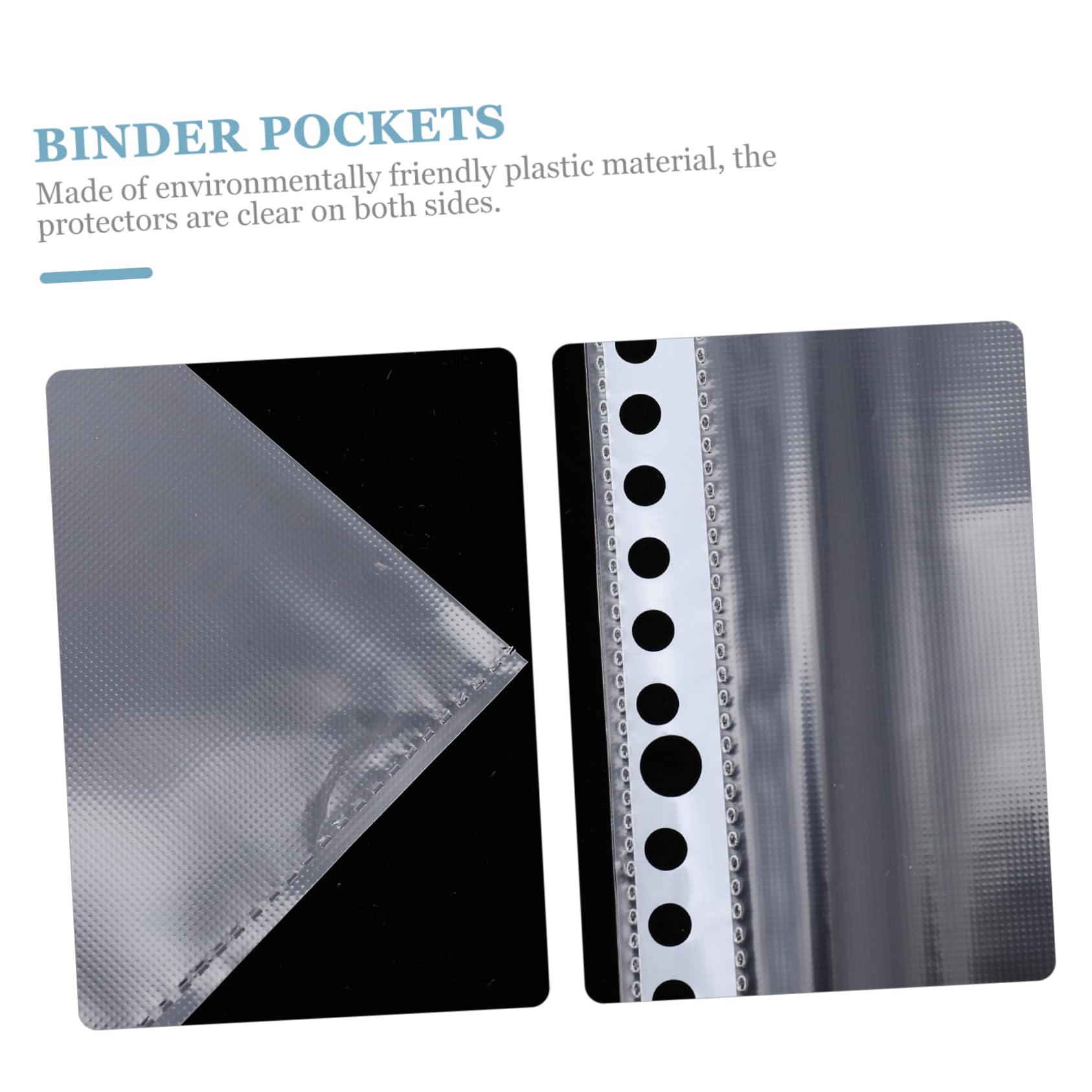 Buste Interne per Raccoglitore 100 Pezzi Plastico 30 Fori A4 | Trasparente, Design Non Statico, per Scuola e Lavoro, Formato Fogli, Inserimento Ordinato