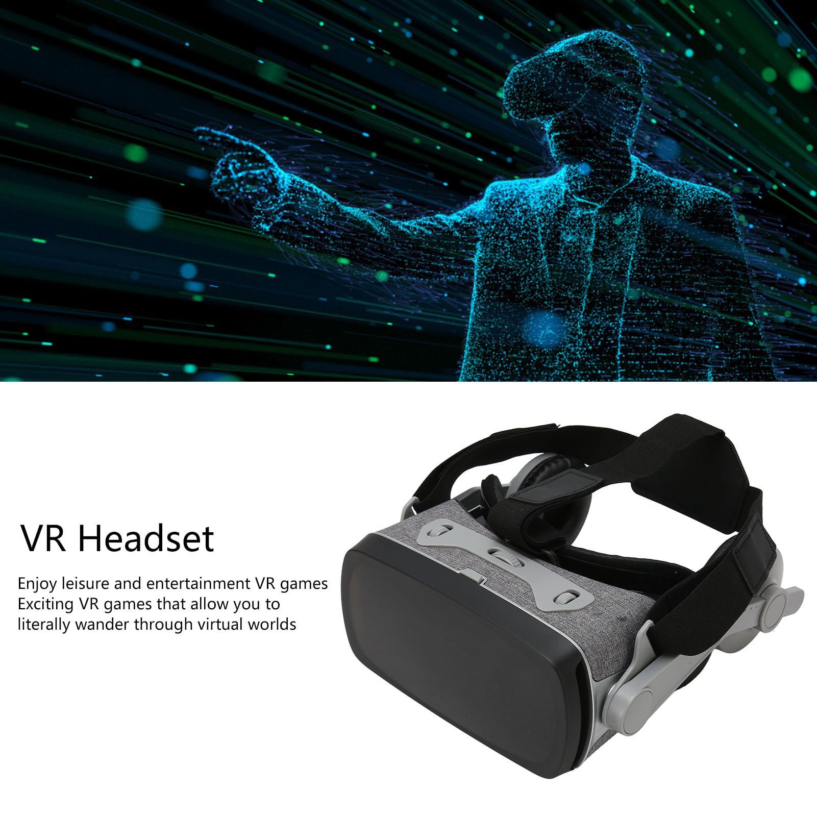 Cuffie VR Occhiali di realtà Virtuale Universali Premium per la Visualizzazione di Film in 3D Giochi per Smartphone da 3,5 a 7 Pollici