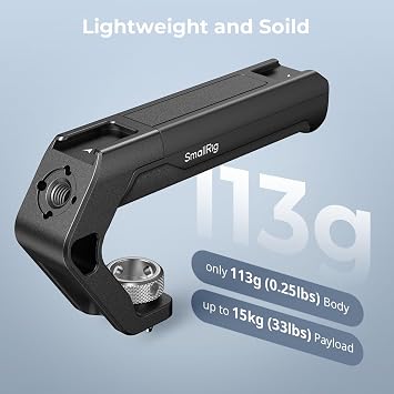 SMALLRIG Lightweight Top Handle with 3/8-16 Locating Pins for ARRI and Mini Side Handle for Mirrorless Digital Cameras