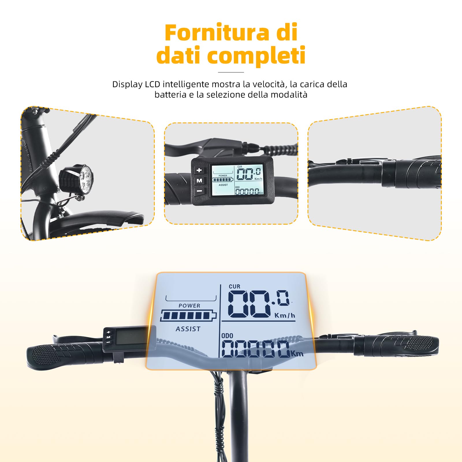Bici Elettrica Pieghevole 20 Pollici Bicicletta Elettrica da 36V 10.4Ah, 20x3.0 Pneumatici Larghi fino a 60 km, Display LCD, Portapacchi posteriore, E-CityBike per Donne e Uomini Adulti