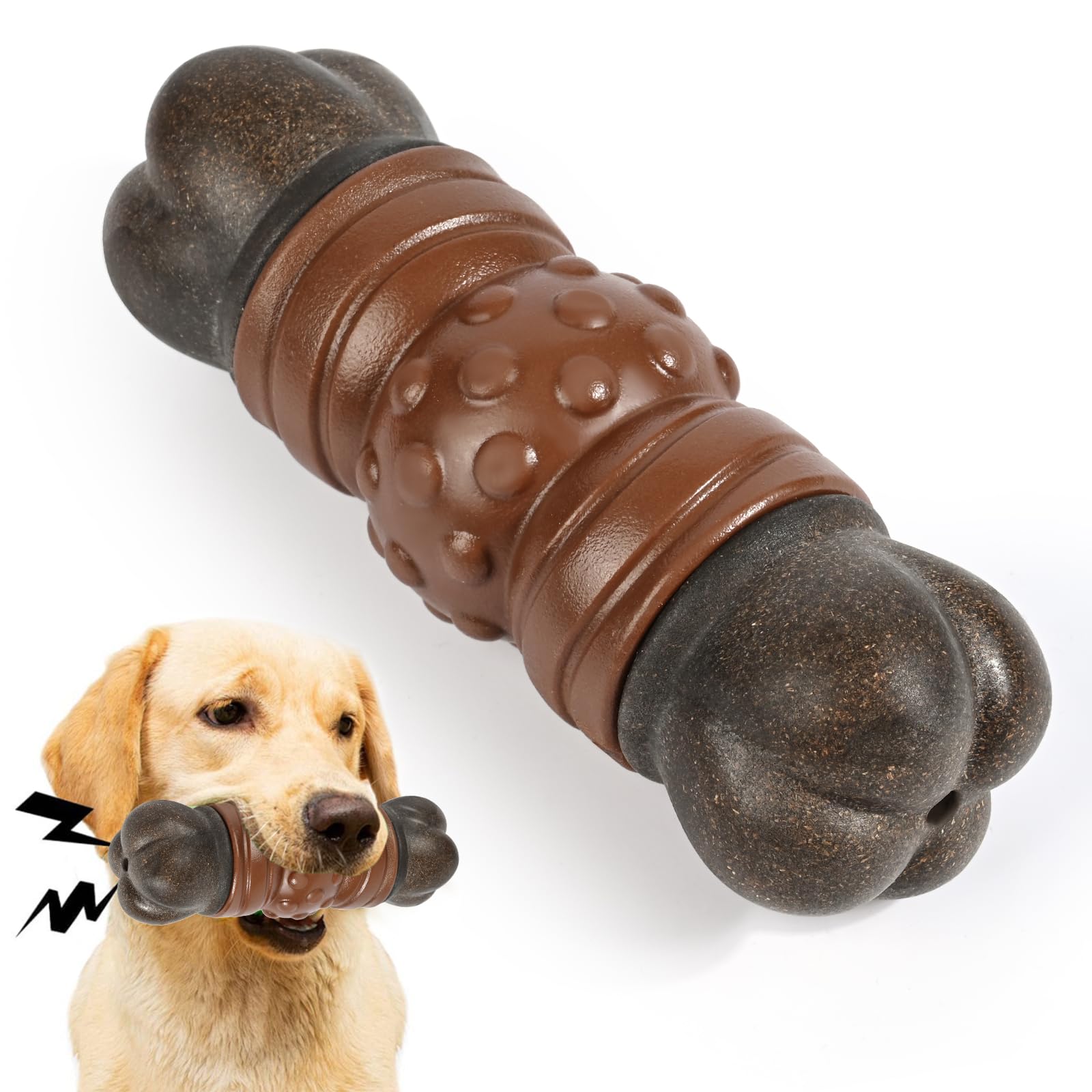 Juguete Perro Indestructible, Diealles Shine Juguetes Morder Para Perros, Juguetes Perros Medianos Con Chirriador, Limpieza De Dientes, Juguete Interactivo Indestructible Para Medianos, Grandes Perros