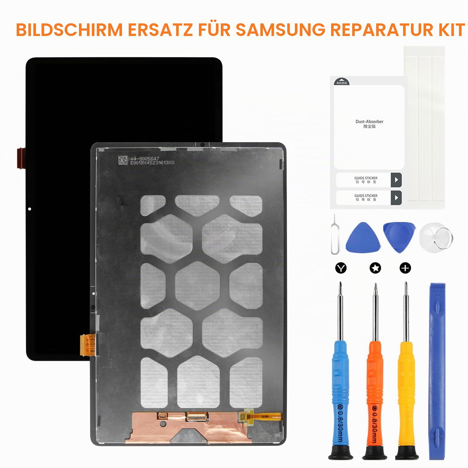 ARSSLY Bildschirm für Samsung Galaxy Tab S7 FE SM-T730 T733 T736 T738U T735 T737 12,4"" LCD Display Touchscreen Digitazer Assembly Ersatz mit Werkzeugen (nicht geeignet S7 Plus)