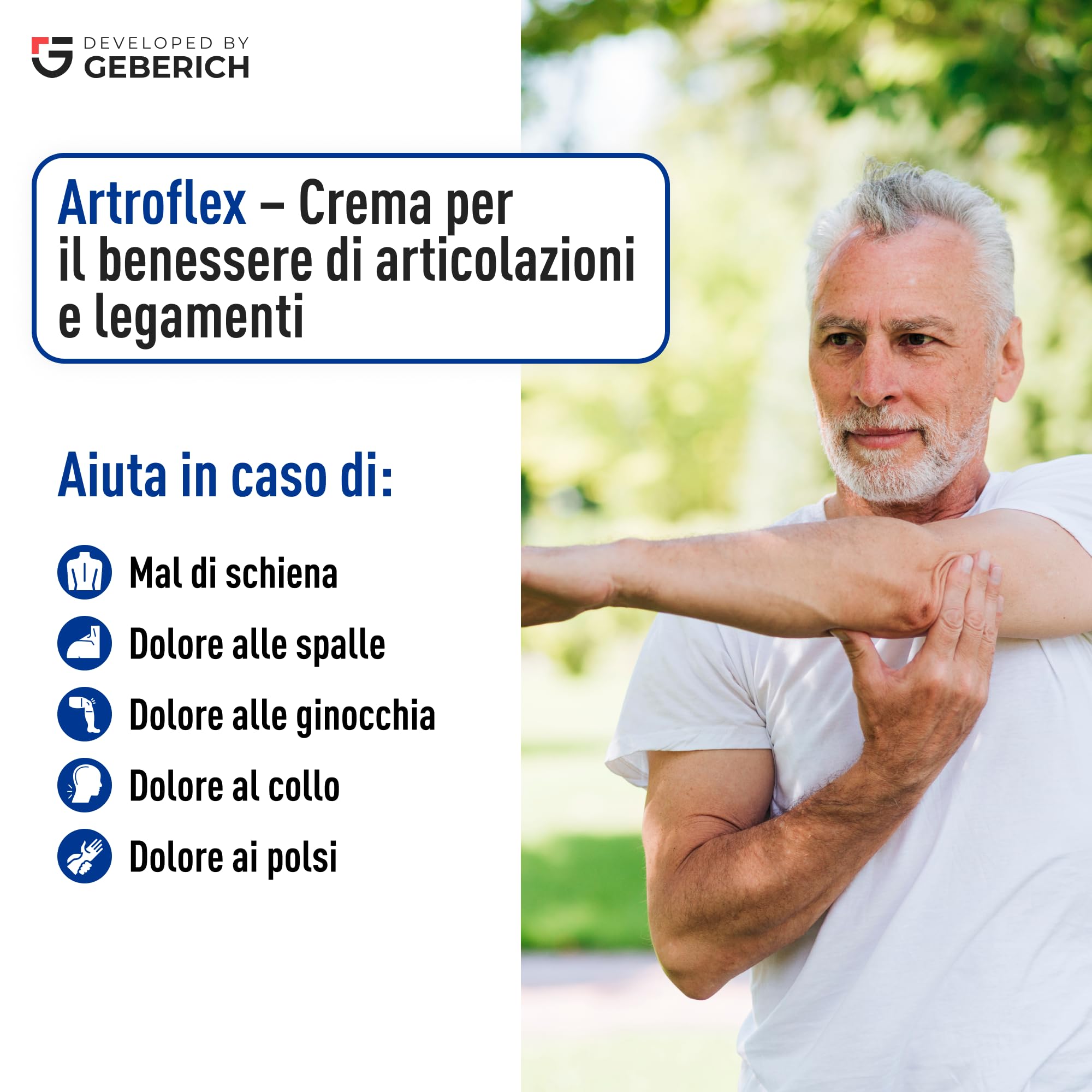 Artroflex Crema Articolare 100 ml – Allevia il dolore articolare – Riduce l'infiammazione e il Gonfiore – Crema per una Migliore Mobilità e Flessibilità