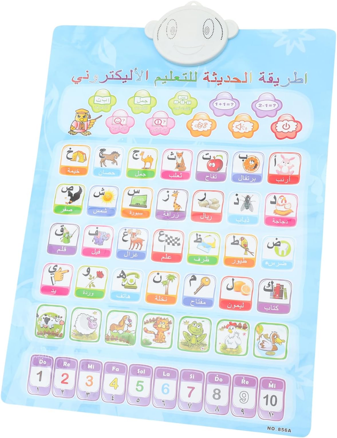 TOYANDONA Childrens Toys Arabic Wall Chart Toys Kids Alphabet Toy Childs Alphabet Poster Arabic and English Alphabet Poster Learning Alphabet Alphabet Board Electronic Baby Checkerboard