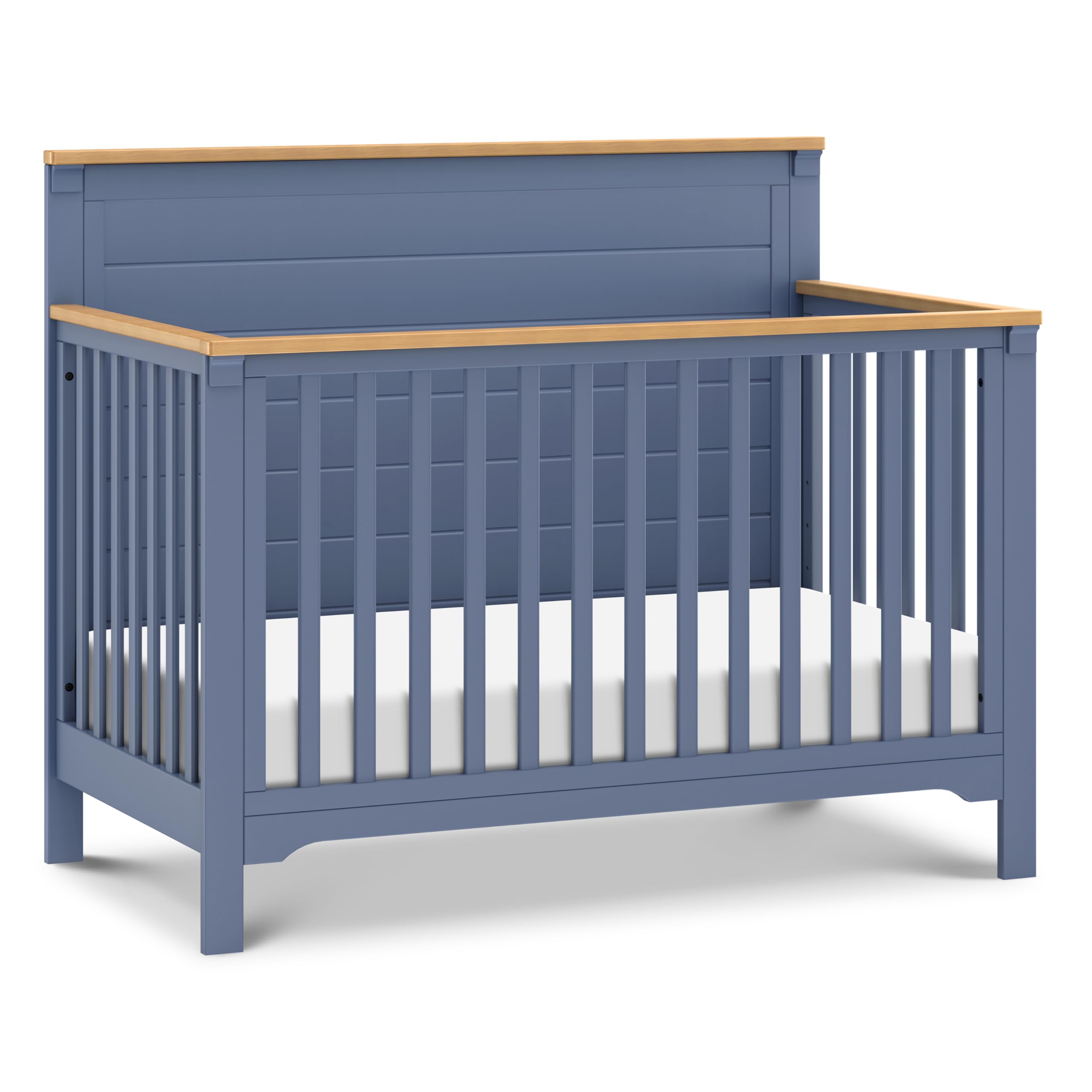 Photo 1 of ***FOR PARTS ONLY/ HAS CRACKED ASSEMBLY PIECES*** Davinci Shea 4-in-1 Convertible Crib in Warm White and Honey, GREENGUARD Gold and FSC® Certified
