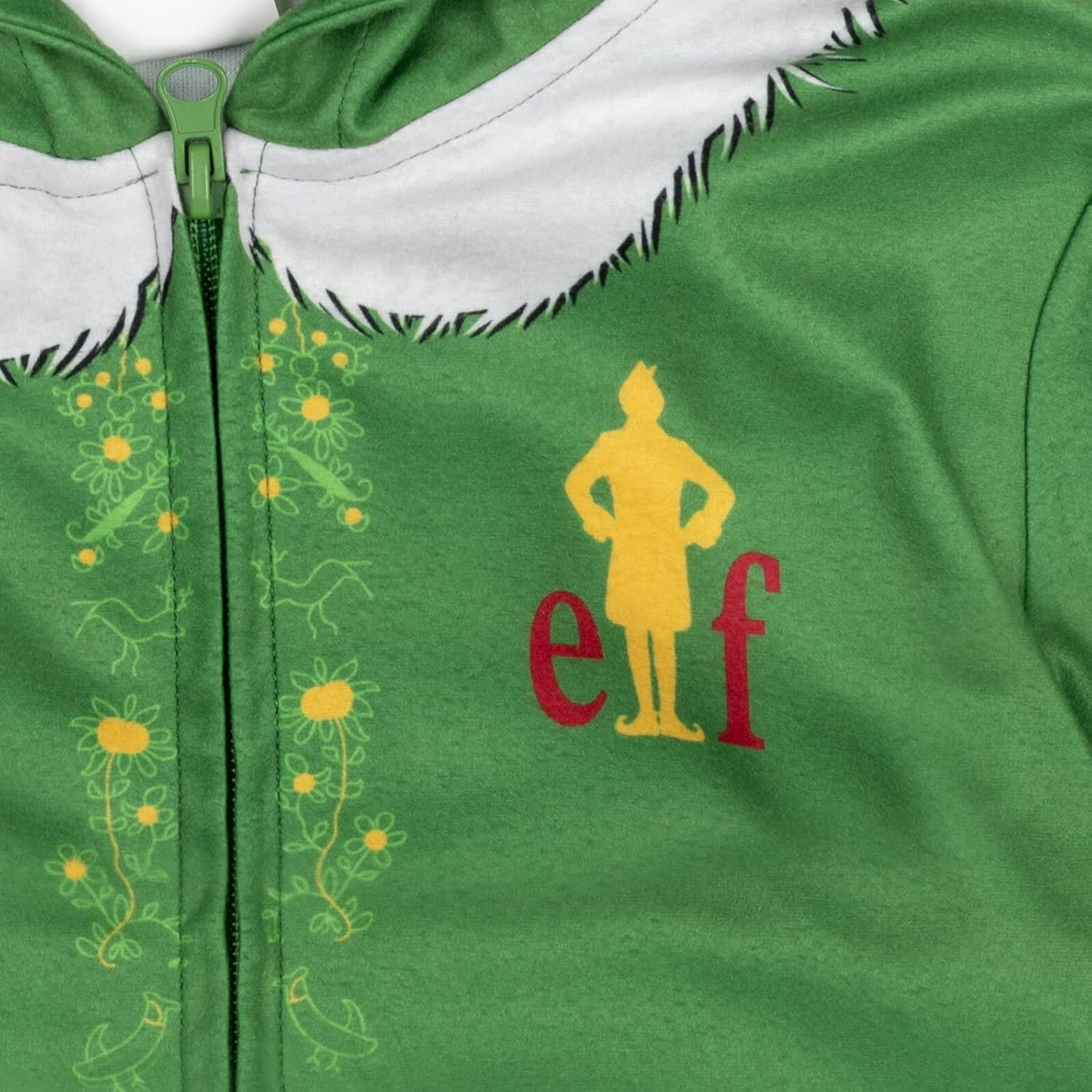 Elf Holiday Christmas Fleece Zip Up Cosplay Pajama Coverall Little Kid to Big Kid