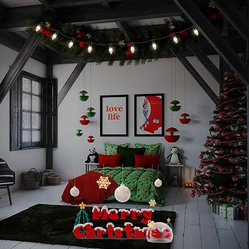 Miniatura 7 de Bombillas de repuesto C9 de Navidad, bombilla de Navidad blanca esmerilada, luz nocturna blanca para interiores y exteriores, patio, Navidad, fiesta