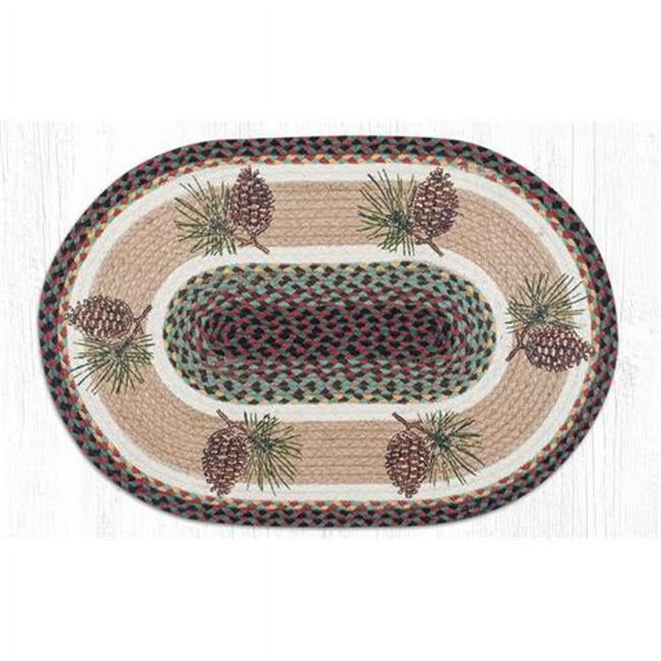 27 x 45 in. Jute Oval Pinecone Patch