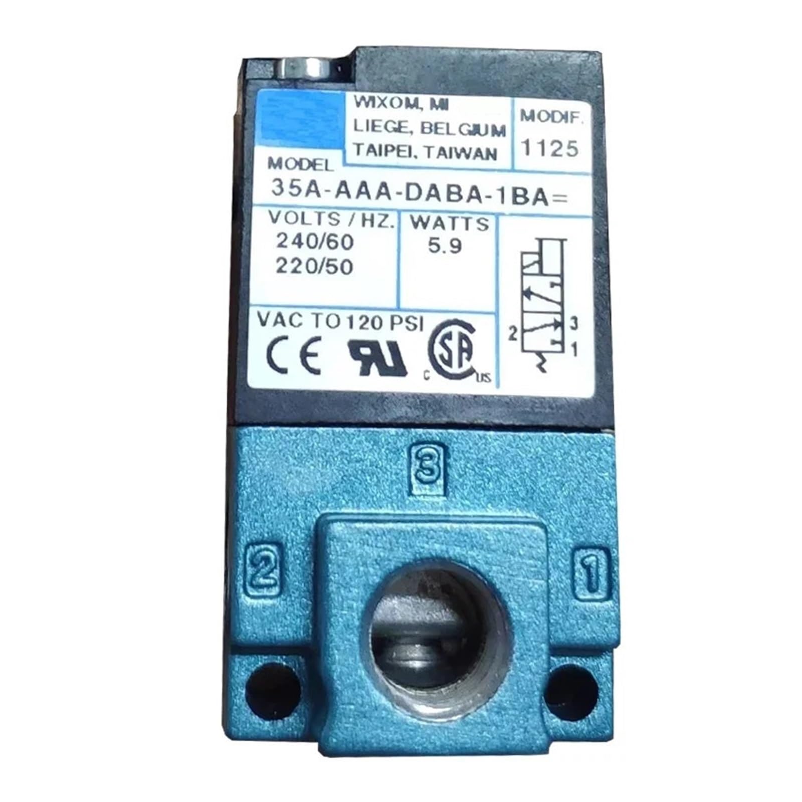 45A-L00-DDDJ-1KJ/35A-AAA-DABA-1BA MOD:1125 VALVE(45A-L00-DDDJ-1KJ)