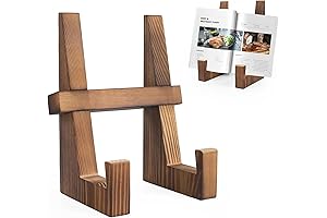 Natural Wooden Small Book Stand Perfect for any Kitchen Counter