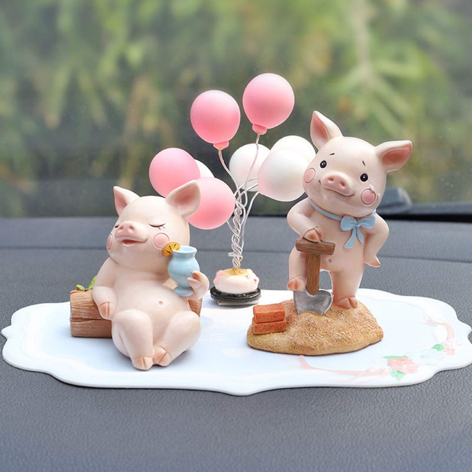 Amazon.co.jp: 置物 豚 ぶた 元気 カートゥーン かわいい 樹脂 模型