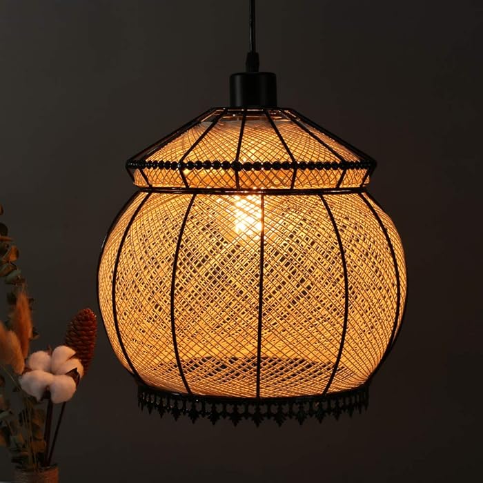 Buy Arturesthome Natural Yellow Rattan Chandelier,Ceiling Pendant