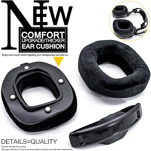 Miniatura 5 de Sixsop Astro A40 TR - Almohadillas para auriculares Astro A40TR A40 TR para videojuegos, almohadillas de terciopelo (no compatibles con A50 GEN4,