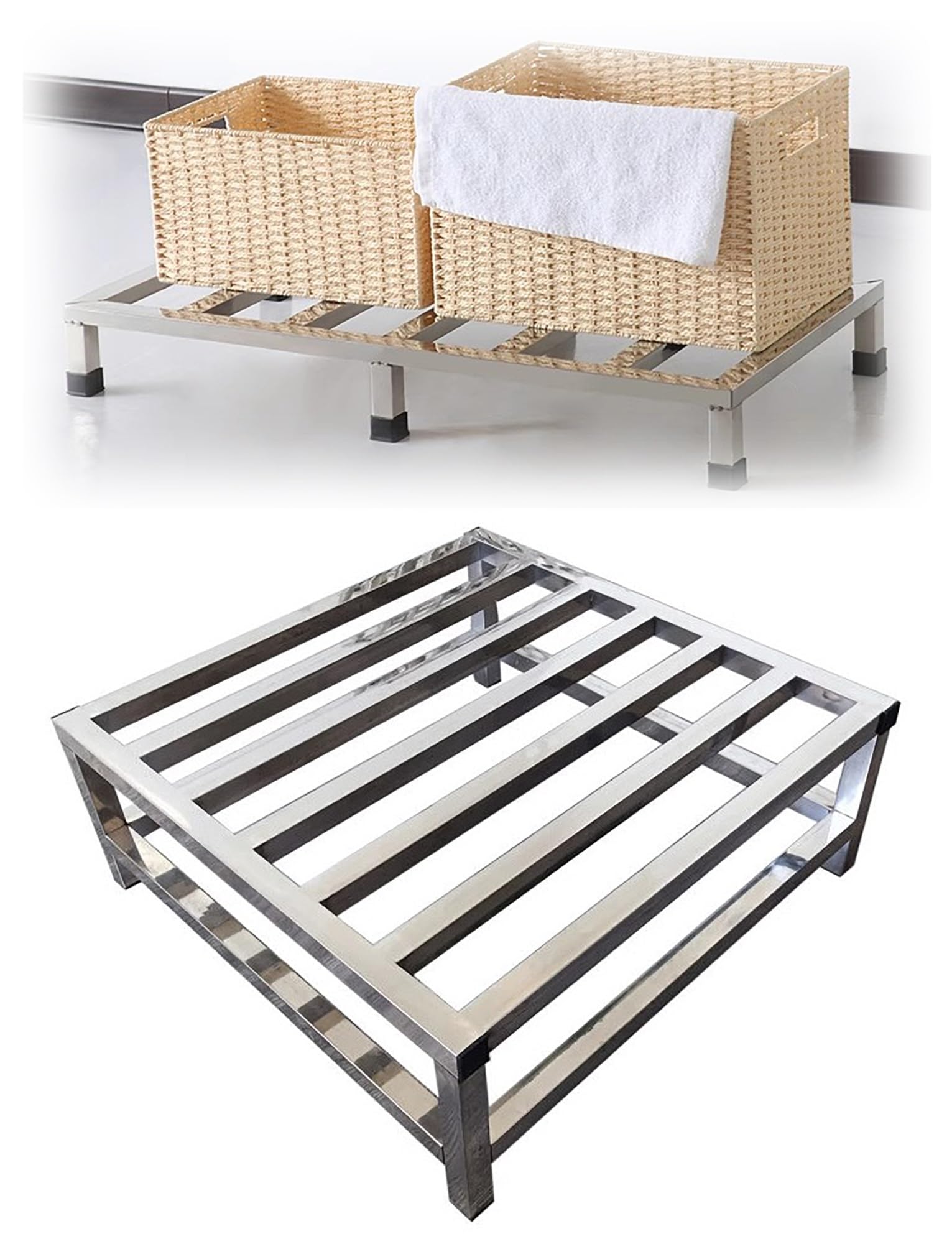 Support d'étagère robuste inox pour créer un salon moderne ou un aquarium