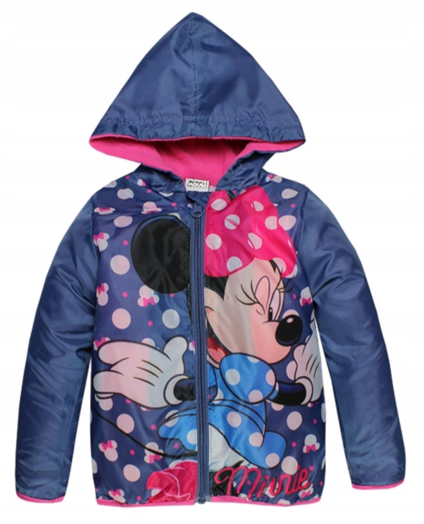 Disney Girls HS1150 Minnie Mouse Lightweight Hooded Jacket with Bag Navy-3 Years / 98cm