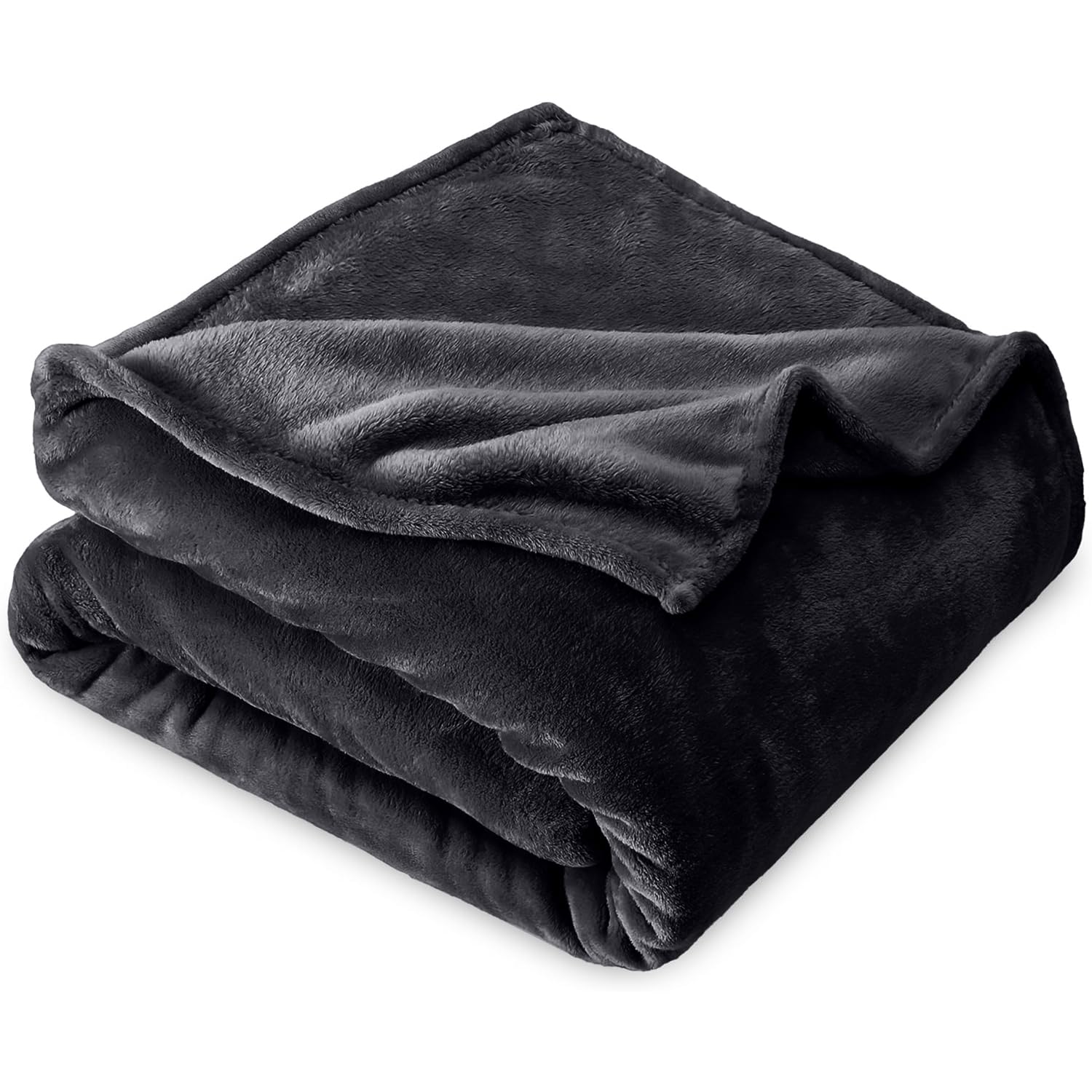 Aspire Homeware Fleece Blanket Sofa Throw, 400 GSM Versatile Thick Fluffy Black Blankets, Soft & Warm Snuggle Cosy Throw For Bed and Couch, For All Season, Full/Queen Size (200 x 240 cm)