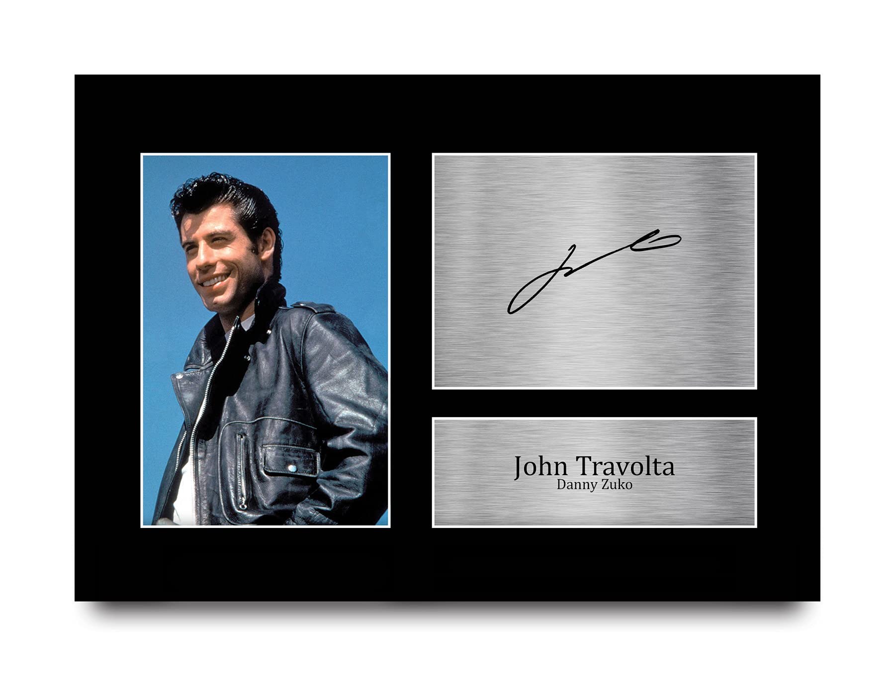 HWC Trading FR A4 John Travolta Saturday Night Fever Regali Stampati Autografo Firmato Immagine Per Gli Appassionati Di Memorabilia Di Film - A4 Framed