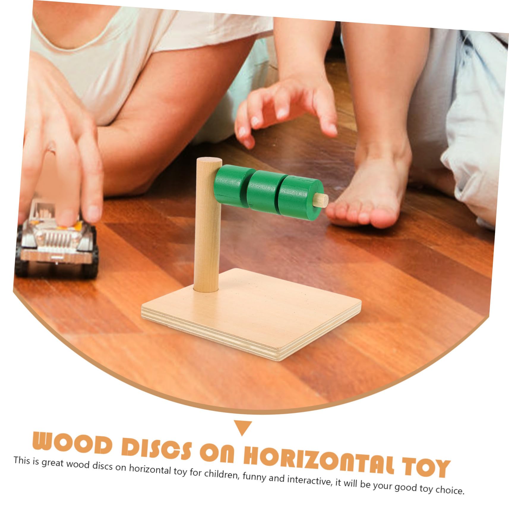 Discos Educativos Horizontales de Madera para Niños, Juguete Montessori | Juego Didáctico de 0 a 3 Años, Superficie Pulida sin Rebabas, Operación Sencilla y Obsequio Navideño