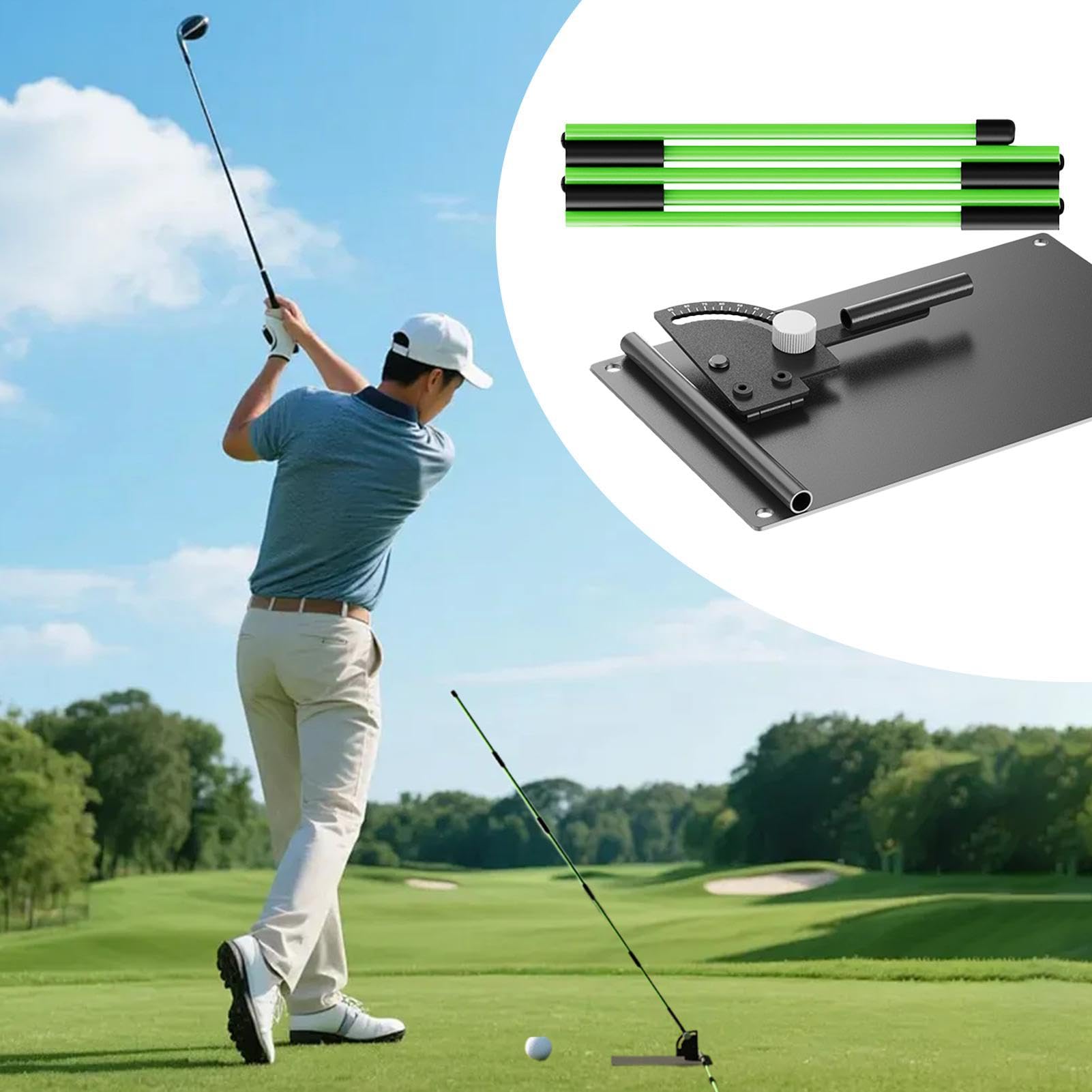 Uchwyt na kije golfowe, regulowany składany sprzęt korekcyjny, pomoc dydaktyczna, dla dorosłych, profesjonalistów, entuzjastów, początkujących, amatorów, rodzin