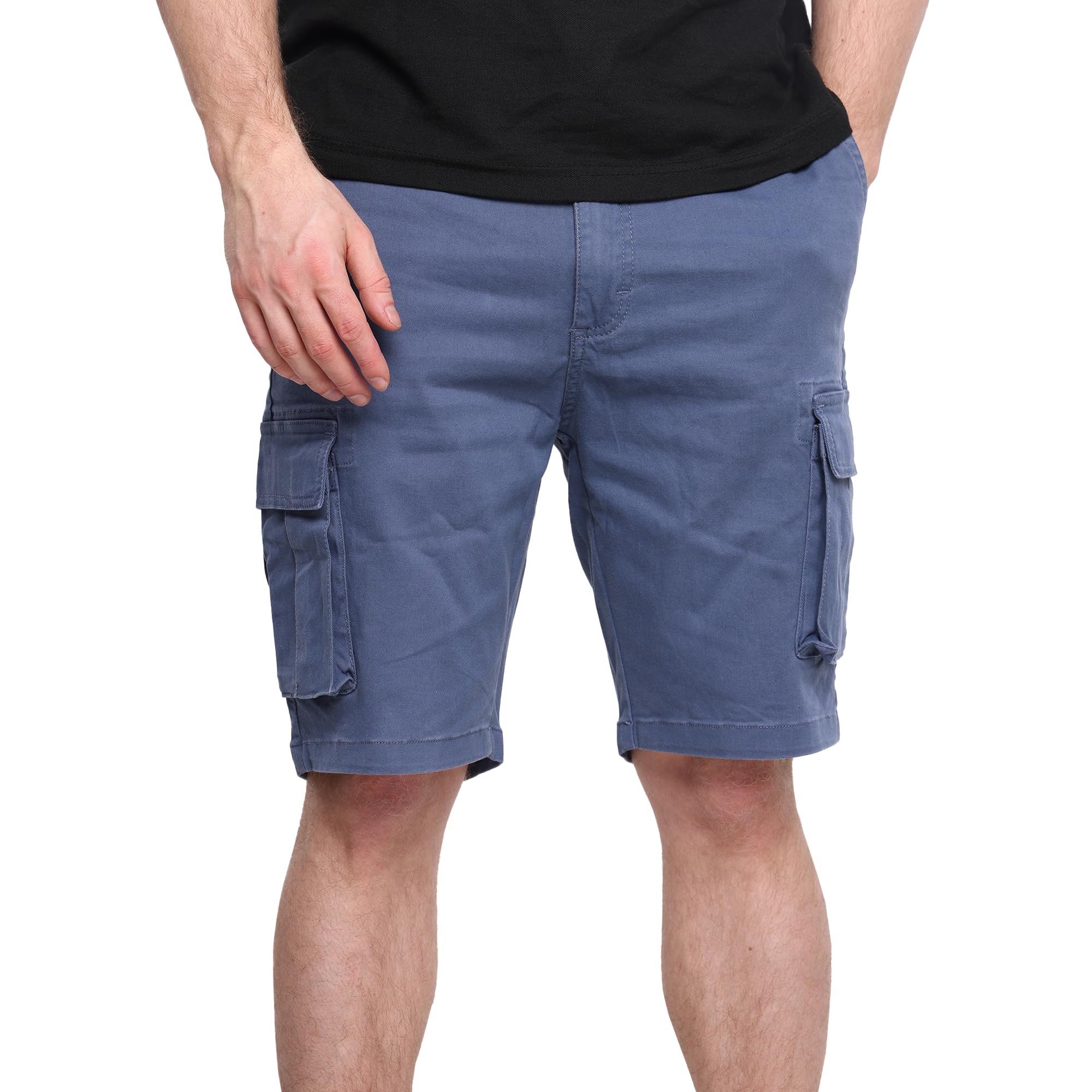 B&Q -  Mig Mens Light Blue Stretch Cargo Chino Shorts (W42)