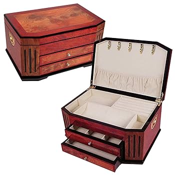 【専用】ソルトアンドペッパー　木製ジュエリーボックス Amazon｜TIZO Design 光沢木製ジュエリーボックス 引き出し2個