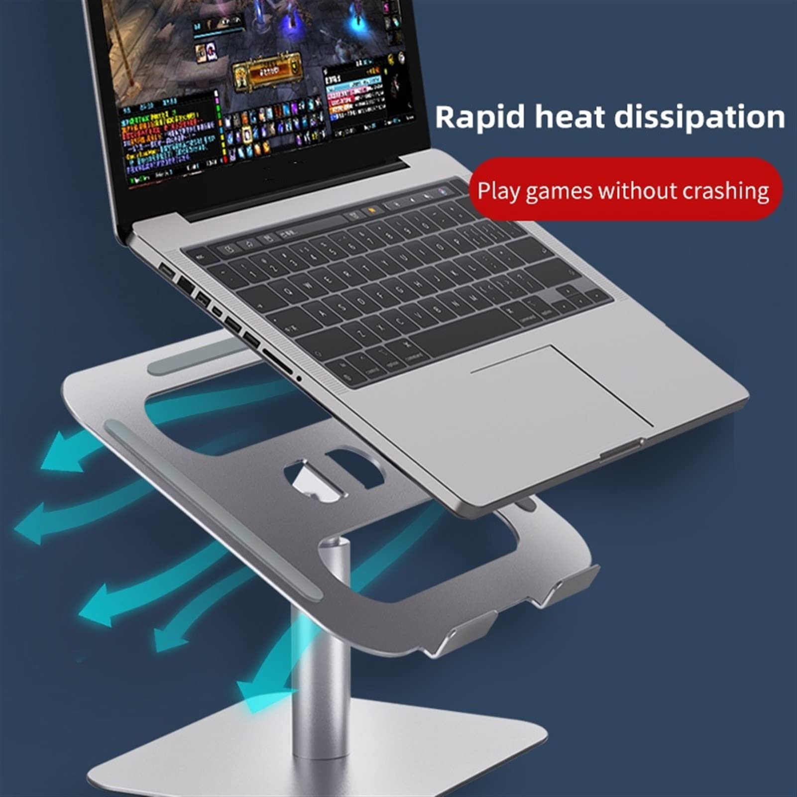 Laptop Stand Laptop Riser Stand Stack Kąt Regulowana wysokość 360 Obrotowy aluminiowy ergonomiczny element notebookowy uchwyt stojak Stojak na Komputer (Color : Z45 S)