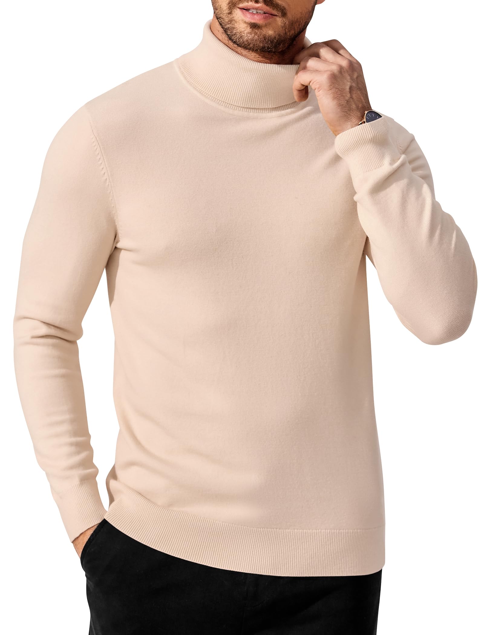 COOFANDY Rollkragenpullover Herren Turtleneck Rollkragenshirt Feinstrick Basic Pullover Regular fit